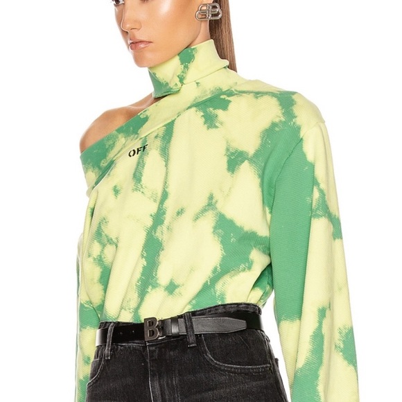 🎉HP🎉 Tie Dye Trashed Sweatshirt in Light Green - Picture 8 of 11
